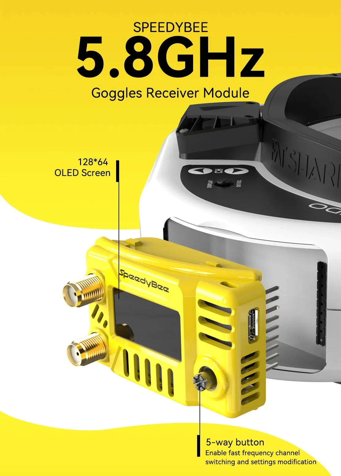 Hd Zero Camera - SpeedyBee FPV Goggles Module 5.8GHz -
