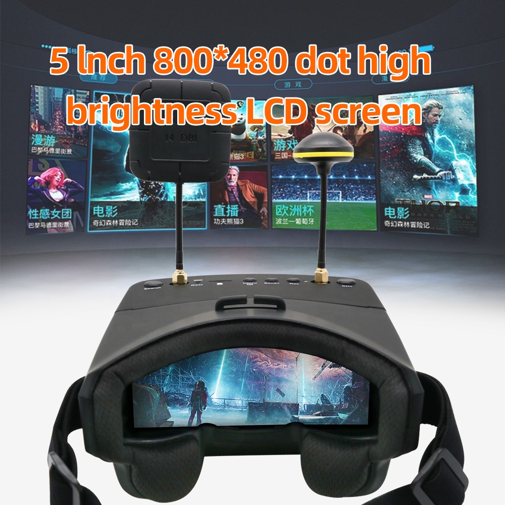 EV800D 5.8G 40CH 5 Inch 800*48 - Goggles Fpv ulasan dan harga