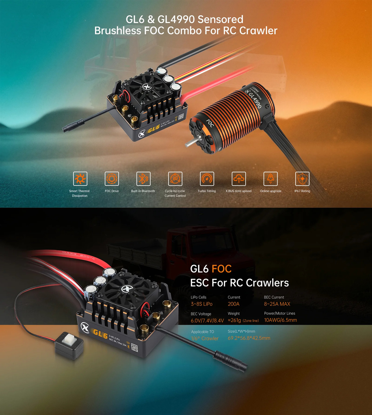 XC COMBO FOC CRAWLER BRUSHLESS - 4 In 1 Esc ulasan dan harga